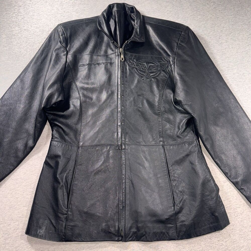 Corvette Vintage Soft Black Leather C4-5 Era No Inner Tags Ladys Med Measurement